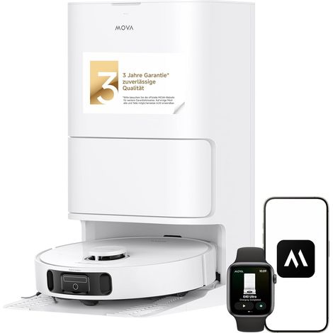 MOVA E40 Ultra – Saug- & Wischroboter mit Auto-Entleerung, 19.000 Pa, MaxiReach-Wischmopp, All-in-One-Station