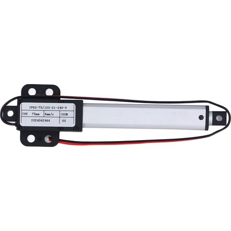 Mini actionneur linéaire électrique télescopique à faible vitesse, 150 N, course de 75 mm, 24 V CC, 4 mm/s, pour robot (1/5)