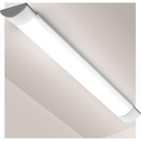 Réglette LED 30cm - 1 Unité - Aluminium et PC - Éclairage 1200LM Sans Scintillement - Pour Bureau Garage Atelier - Blanc Chaud 3000K