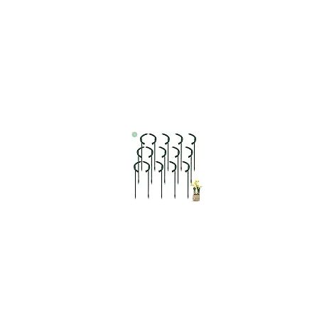 SHINING HOUSE15 Pcs Piquets de Support pour Plantes Tuteurs pour Plantes Demi-Ronds Support de Cage pour Plantes Anneau de Support de Plante de Jardin Réglable pour Légume Plante Fleur (25 14cm), Ver (1/5)