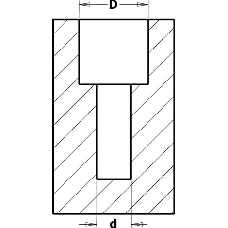 515.614.11 HM-SENKER MIT ZYLINDERSCHAFT 90° Z2+2 S=10X25  D=6/14 RE