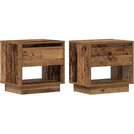 Maison Exclusive - Nachttisch 2 pcs Altholz 45 x 34 x 44 cm Holzw