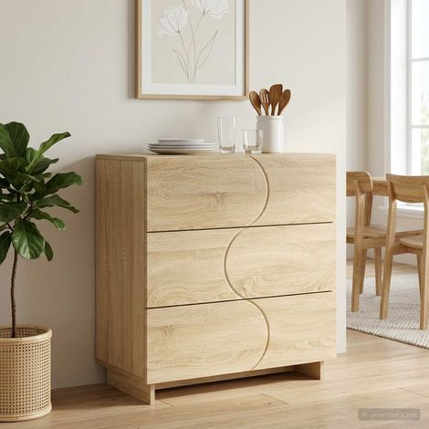 vidaXL Buffet Chêne Sonoma 70 x 38 x 75 cm Bois d'ingénierie (1/5)