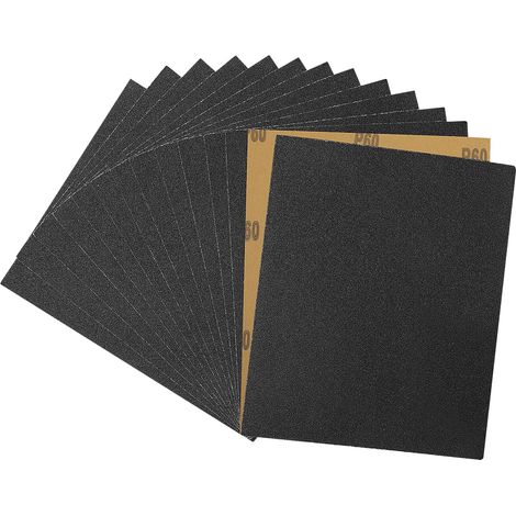 Papier de Verre,Abrasif 60 Grain Utilisé pour polir le métal le bois les voiture,15 Pcs Poncer 230x280 mm (1/5)