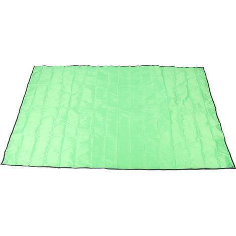 Bâche de camping imperméable, tapis de plage, protège-sol de tente en tissu Oxford pour pique-nique avec sac de rangement, vert gazon, taille M. (1/5)