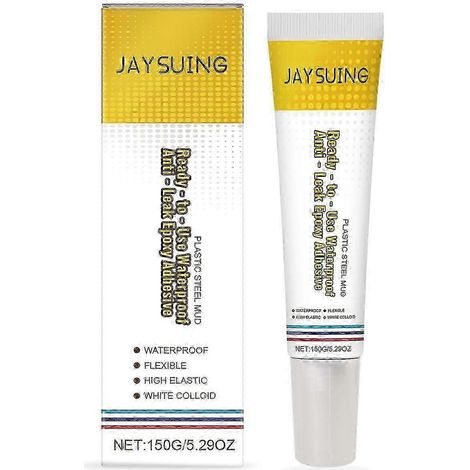 Mastic d'étanchéité étanche, 1 tube de colle MS pour réparation rapide des fuites, étanchéité des joints muraux, bouchage des trous - 150 g (1/4)