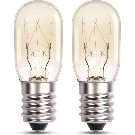 Ampoule de Frigo T20 E14 15W Blanc Chaud 2400 à 2500k Résistant à 20 C AC 220 à 240V Lampe Frigo 15W Petit Culot Ampoule pour Réfrigérateur 20 x 53mm (1/4)