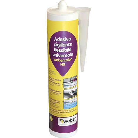Silicone adesivo sigillante webercolor hs 290 ml grigio