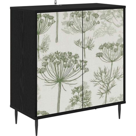 Credenza GOTHA Rovere Nero 69 x 33 x 76 cm Legno ingegnerizzato vidaXL