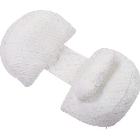 Coussin de grossesse en forme de U, coussin de soutien pour dormir sur le côté, coussin de maternité multifonctionnel et lavable, coussin de soutien du ventre pour femmes enceintes, blanc doré (1/5)