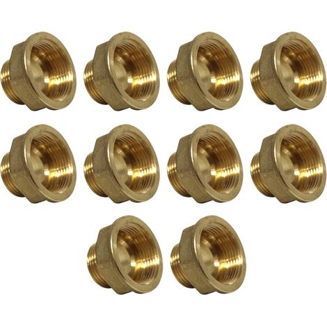 Lot de 10 Mamelons Laiton Femelle/Mâle Réduit 1"1/4-1" (33/42-26/34) - Arcanaute (1/5)