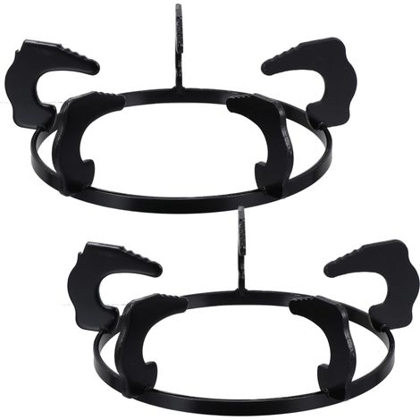 Lot de 2 supports robustes en fonte pour cuisinière à gaz, poêles, wok, installation facile (1/5)