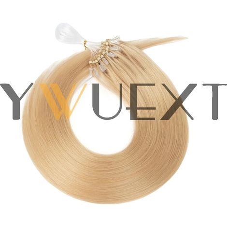 Extensiones de cabello, microrizos, aspecto natural, 24 mechones, 50 mechones, 45 cm (18 pulgadas) (1/2)
