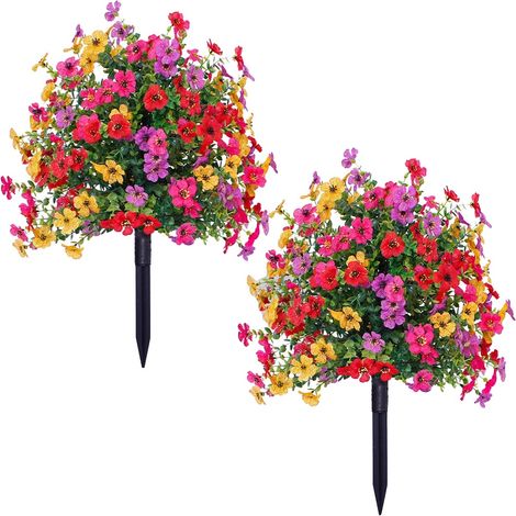 Arbustos artificiales de hoja perenne, resistentes a los rayos UV, árboles de cedro artificiales, MULTI (1/2)