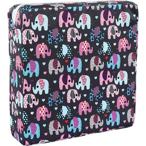 Coussin Rehausseur Chaise Enfant Chaise Haute Cuisine Coussin Chaise Haute Bebe Portable de Siège D'appoint pour Tout-petit avec Sangles pour Chaise de Salle à Manger Éléphant noir (1/5)