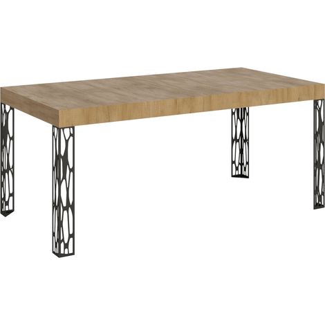 Tavolo "Livorno" allungabile in legno per sala da pranzo -Fisso 180 cm / Bianco Frassino (1/4)