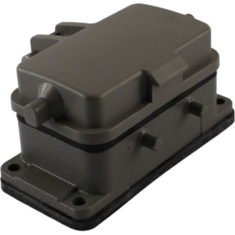 Custodia per connettori industriali coperchio in termoplastica serie Han B 10B per montaggio superficiale/pannello Harting (1/2)