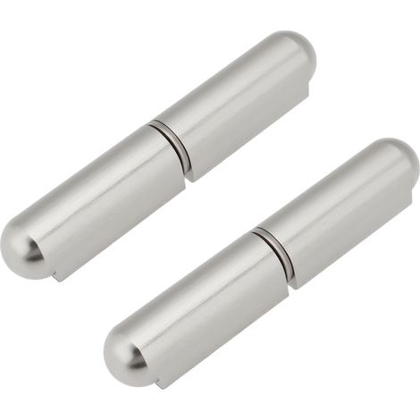 2 paires de charnières à souder de 80 mm, bande à souder, bande à souder en 2 parties en acier inoxydable, rouleaux de bande de portail, axe de charnière mâle à femelle (1/5)