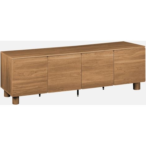 Mueble de TV efecto madera 4 puertas, 180cm (1/5)