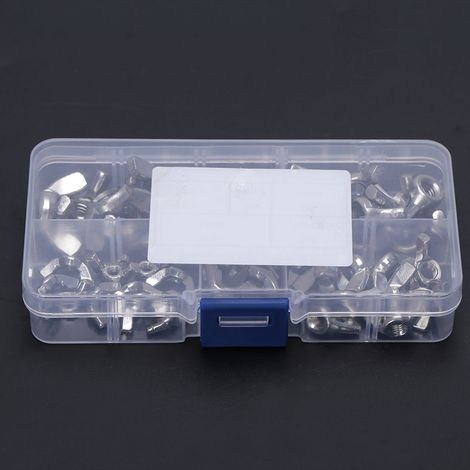 Kit de 50 écrous papillon en acier inoxydable à oreilles, serrage manuel, M3, M4, M5, M6 et M8 (1/5)