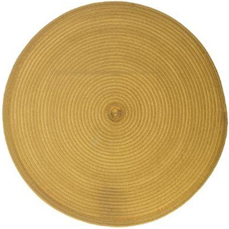 Set de Table Rond "Tressé" 38cm Moutarde (1/2)