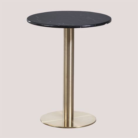 Tavolo da bar rotondo in marmo Cosmopolitan SKLUM Oro champagne (1/5)