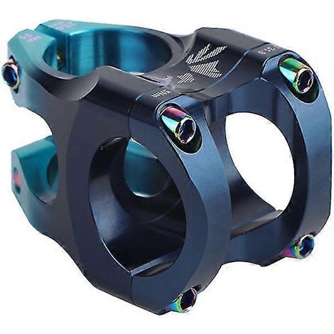 Pont pour vélo de route et VTT, potence réglable de 35 mm, noir et bleu (1/4)