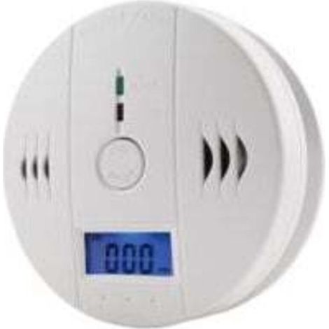 Détecteur de fumée Détecteur de fumée Détecteur de monoxyde de carbone Alarme Détecteur de CO Capteur d'alarme avec écran LCD Fonction mémoire Fonctionne sur piles pour maison chambre salon u (1/4)