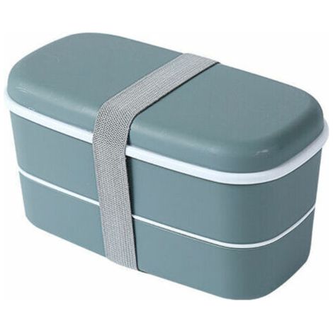 Große Lunchbox für Erwachsene – Bento-Box – Auslaufsicher, BPA-frei – Lunchbox mit zwei Fächern, Besteck und Trennwänden – Mikrowellen- und spülmaschinengeeignet – Ideal für Arbeit und Schule