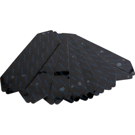 Lot de 16 bandes adhésives antidérapantes pour tapis et moquettes, en PU noir. (1/5)