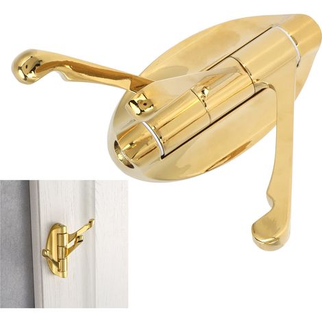 Patère murale pliable à 180° pour vêtements, idéale pour la salle de bain et la chambre à coucher (dorée). (1/5)