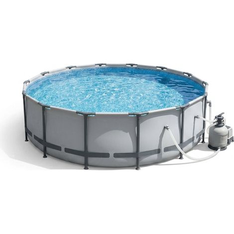 Piscina Fuoriterra Steel Pro MAX Set Giardino Acciaio 4.88m x 1.22m