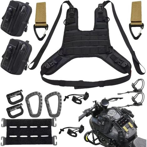 Borsa da serbatoio per moto, copertura, borsa da sella, borsa portaoggetti per sella, organizer per sella, supporto per serbatoio dell'olio, custodia da viaggio in pelle PU, supporto per pilota (2)