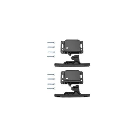 Sollbry Juego de 2 pestillos para puertas de armarios de autocaravanas y caravanas, accesorios para armarios, puertas correderas, hogar, cocina, negro - Crezuo