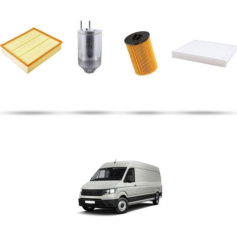 Kit tagliando 4 filtri compatibile con Vw Crafter II (SY,SZ,UZ) 2.0 TDI 80kw Dal 2018