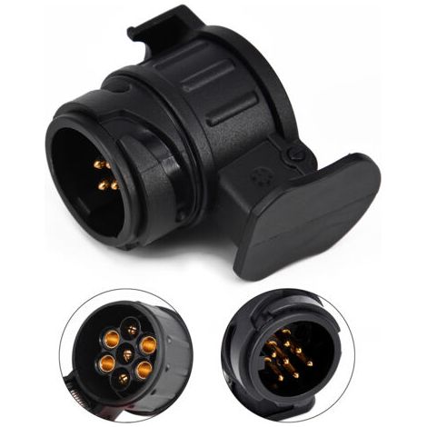 Pair Adaptateur 13 vers 7 broches pour remorques, interfaces pour camions, prises de courant pour camping-cars, connecteurs étanches