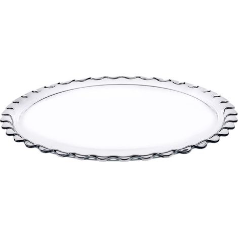 Plat à tarte - JUANIO - Rond - Verre transparent - Diamètre 37 cm - 0,6 kg (1/3)