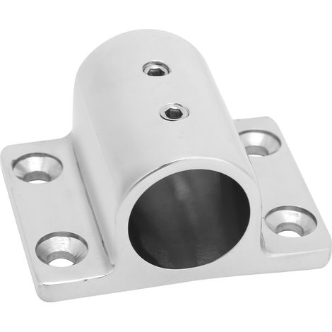 Rechteckiger Sockel aus Edelstahl für Bootsrohre, quadratischer Sockel, Bootszubehör, 20 mm (1/5)