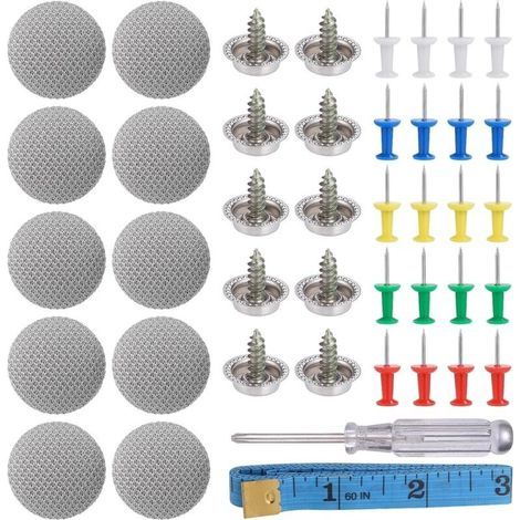 65 piezas de botones para herramientas de techo de coche, sujetador de decoración de coche, tapa de tornillo, reparación de techo de coche, hebilla de fijación de techo de coche, botón de revestimient (1/5)