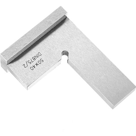 Équerre de Charpentier à Base 90° en Acier au Carbone Argenté Mesures Précises et Usage Multifonction, pour Travail du Bois, Outil de Menuiserie pour Passionnés (1/5)