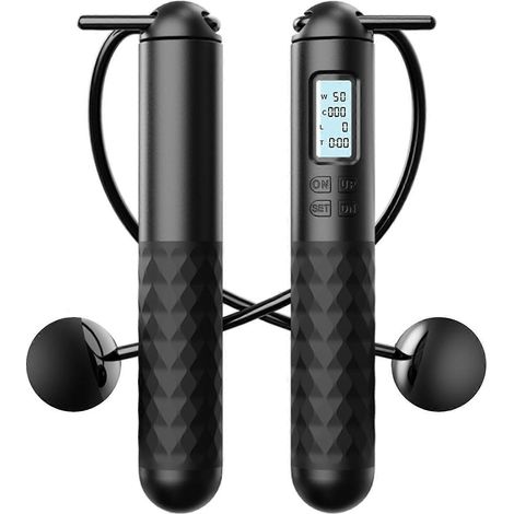 Corde à sauter sans fil pour adultes, corde à sauter sans corde avec compteur, corde à sauter lestée intelligente (1/5)