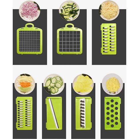 Trancheuse à Pommes de Terre Manuel, Coupe-Légumes, Râpe à Carottes et Découpeur de Fruits pour Cuisine (1/5)
