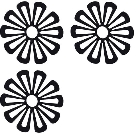 3pièces sottopentola in Silicone Multi-Forma,tovagliette per la Sala da Pranzo,Tapi Antiscivolo Nero Resistente al Calore (1/5)