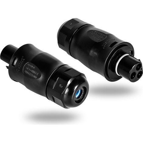Connecteur de câble Prise de Connexion d'alimentation Connecteur d'alimentation Prise de Connexion d'alimentation étanche IP68 à 3 Broches Compatible avec Micro-onduleur (1/5)