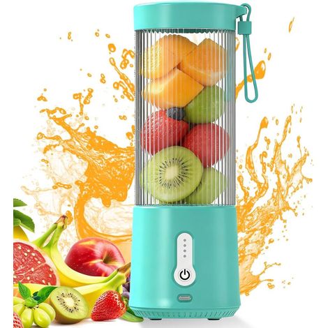 mini blender rechargeable USB-C – Blender nomade de voyage - Gobelet mélangeur à smoothies de 450 ml (1/5)