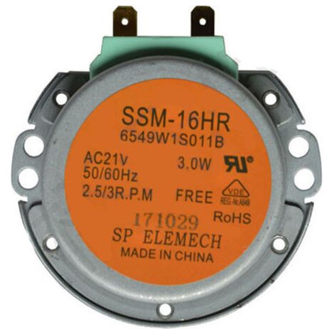 Ssm-16Hr Ac21V 3W 50 / 60Hz 6549W1S011B Turntable Synchrone Remplacement Du Moteur Pour Lg Micro-Ondes (1/4)