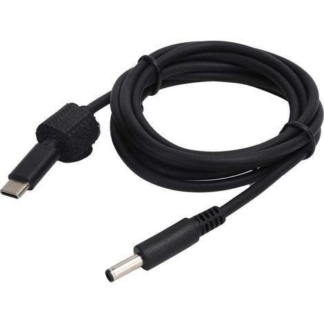 Cavo di alimentazione da USB-C a CC, caricabatterie compatibile con Type-C da 65 W, adatto per laptop HP, cavo di alimentazione CC attivato da simulatore PD, flessibile e resistente, ideale per i viag