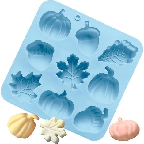 Moules À Pâtisserie En Silicone Formes,9 Cavités Moules À Gâteau Automne En Silicone Fournitures pour Pâtisserie Chocolat Résine Savon Bonbons Décorations de Fête d'Automne (1/5)