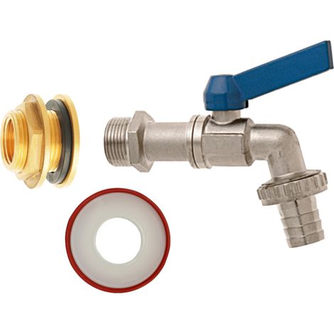 GEKA Regentonnen-Anschlussset MessingIG 3/4 Zoll Nenn-Gr.mm 19 AG 1 Zoll - 35.3506.8 (1/3)
