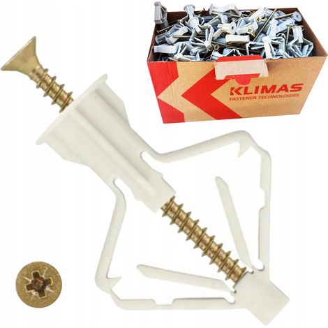 Chevilles Pour Plaques De Platre Type Parapluie Jolka, Lot De 100, Pour Fixation Creuse